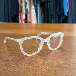 Warby Parker Laurel Eyeglasses Frames in Semi-Transparent Rose Quartz Pink Blush